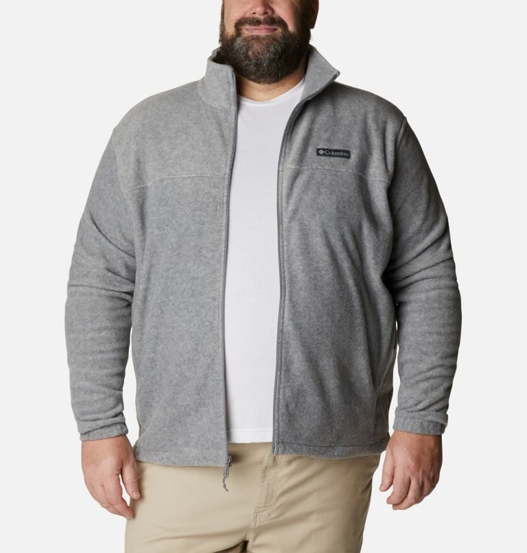 Men's Columbia Steens Mountain 2.0 Full Zip Fleece Jackets Grey | Plus Size CA-B63L8